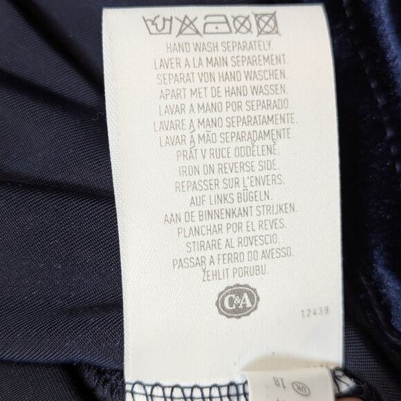 Y2K Vintage Velvet Sleeveless Sparkle Dress Blue Size Large - Picture 5 of 16